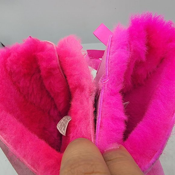 Ugg Bailey Bow II Girls Size 4 Pink Blossom Boots Pull On Casual Walking School - Picture 11 of 14